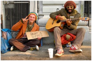 Rockford's happy homeless people might play you a song in the winter in exchange for an autumn trip through your cans. 